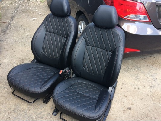 Каркасные авточехлы на Hyundai Solaris